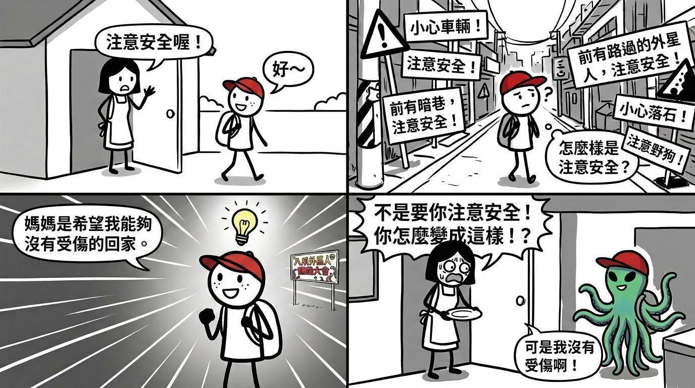 圖 6：搞錯重點的注意安全